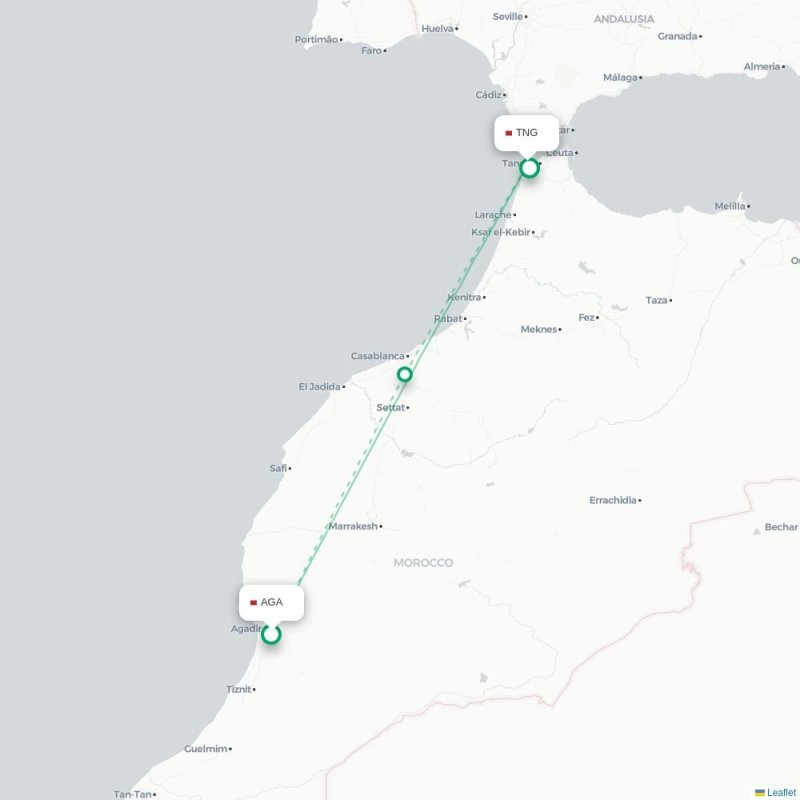 AGA - TNG route map