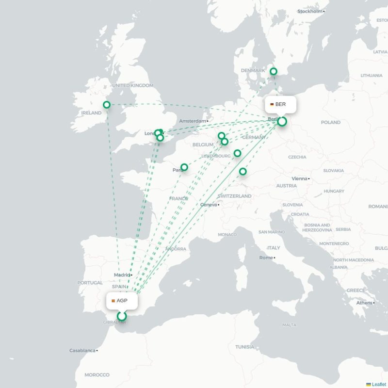 AGP - BER route map