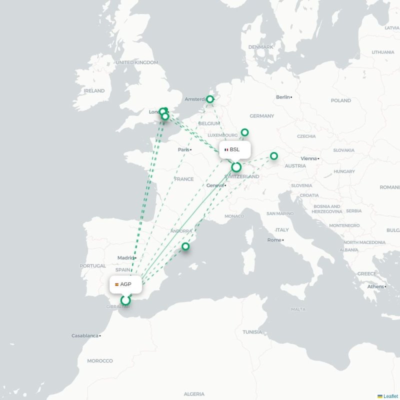 AGP - BSL route map