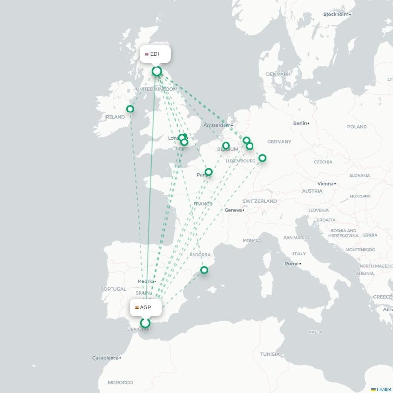 AGP - EDI route map