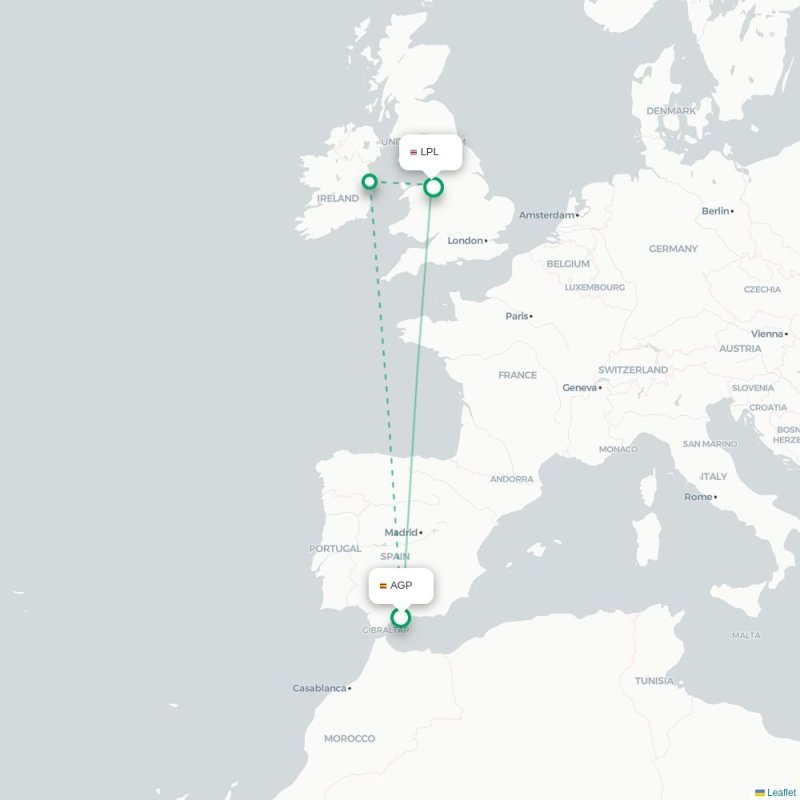 AGP - LPL route map