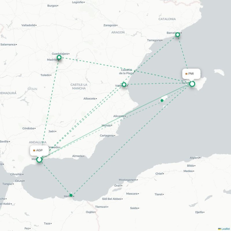 AGP - PMI route map