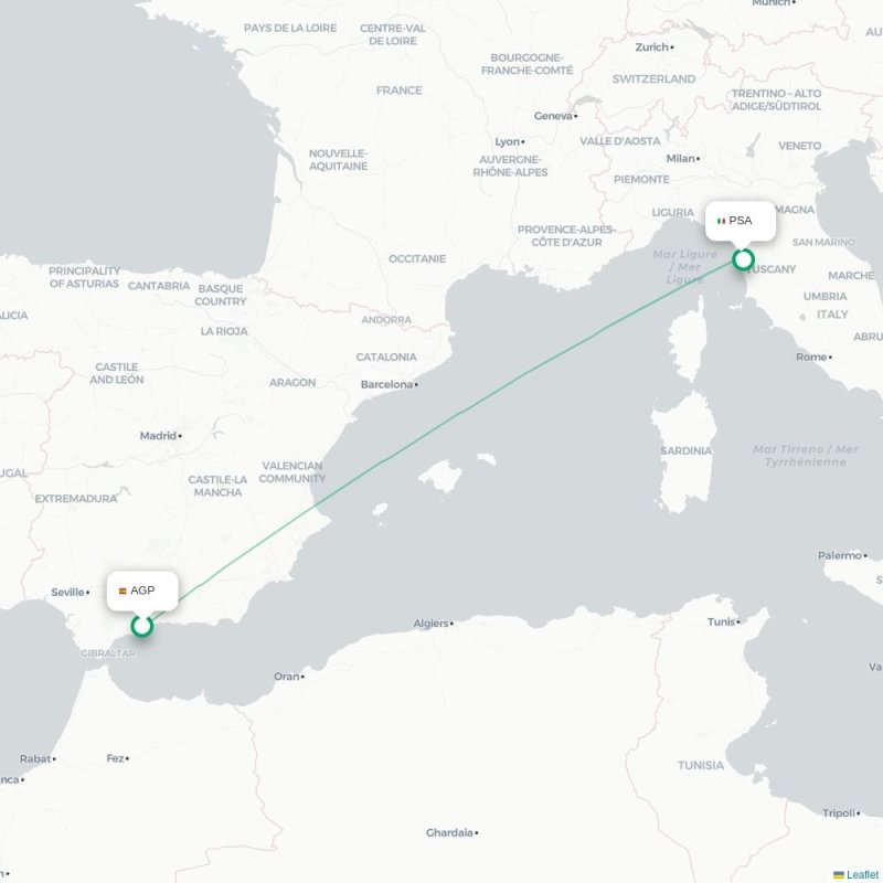 AGP - PSA route map