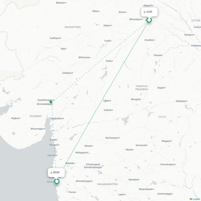 AGR - BOM route map