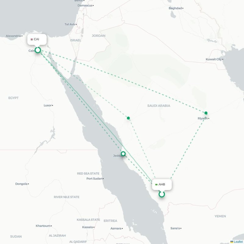 AHB - CAI route map