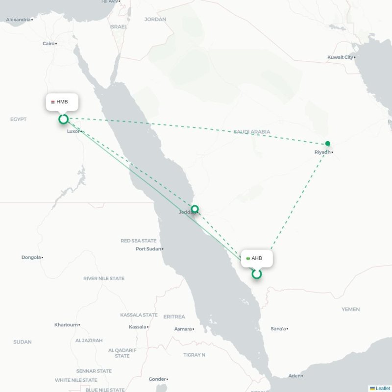 AHB - HMB route map
