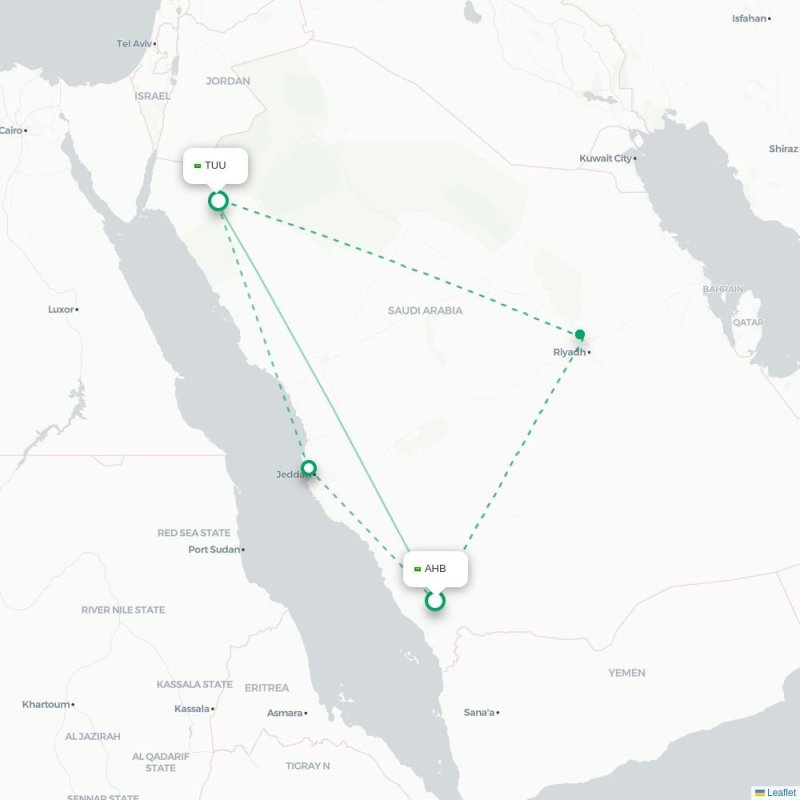 AHB - TUU route map