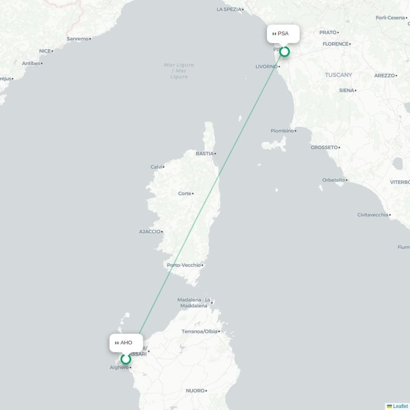AHO - PSA route map