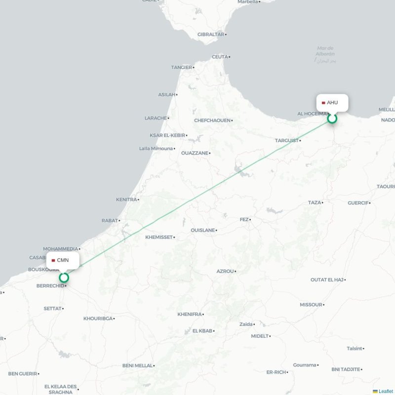 AHU - CMN route map
