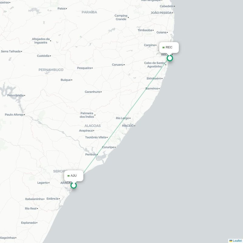AJU - REC route map