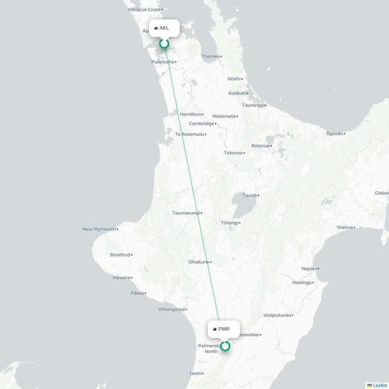 AKL - PMR route map