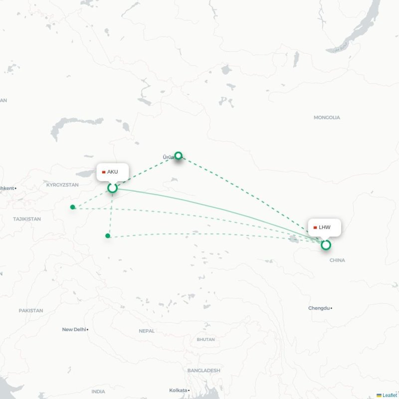 AKU - LHW route map