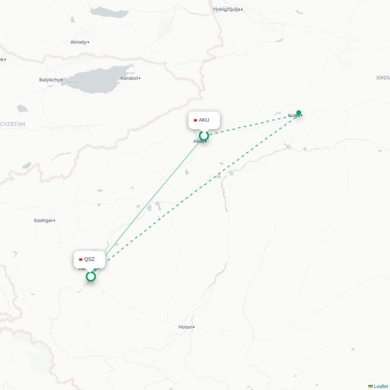 AKU - QSZ route map