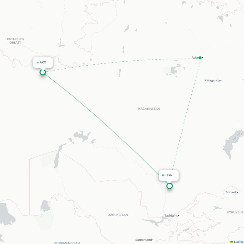 AKX - HSA route map