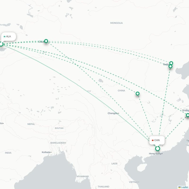 ALA - CAN route map