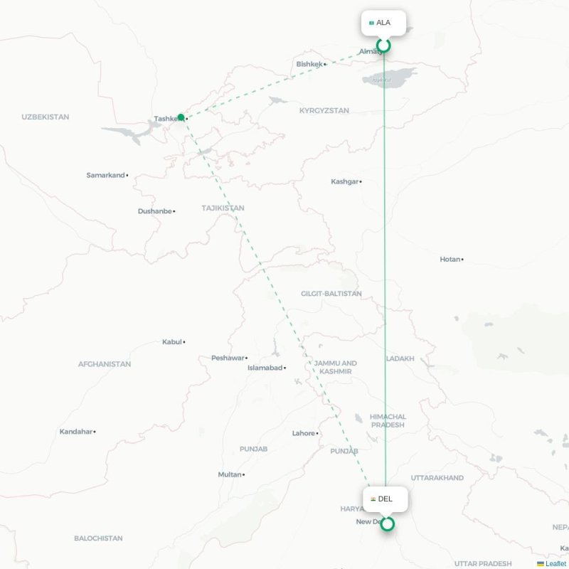 ALA - DEL route map
