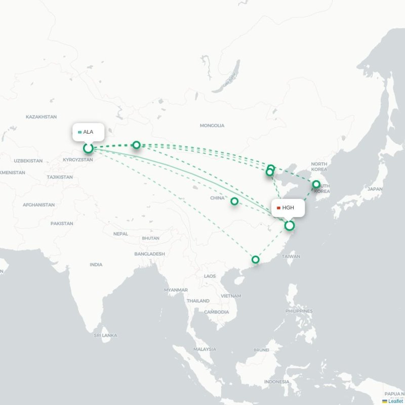 ALA - HGH route map