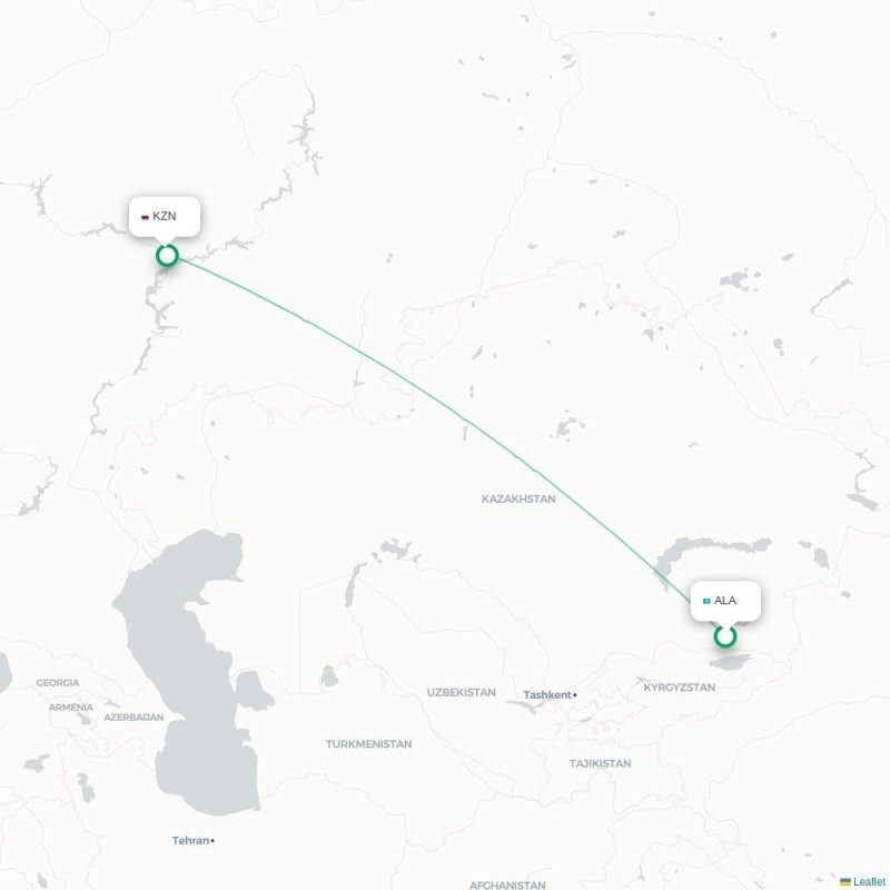 ALA - KZN route map
