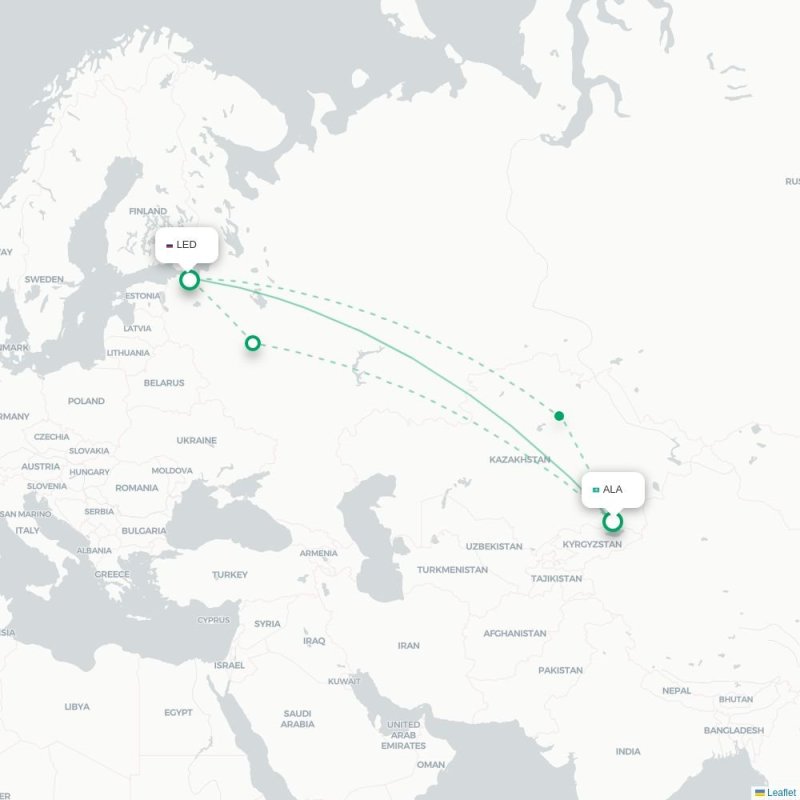 ALA - LED route map