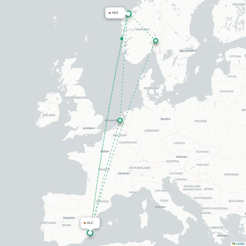ALC - AES route map