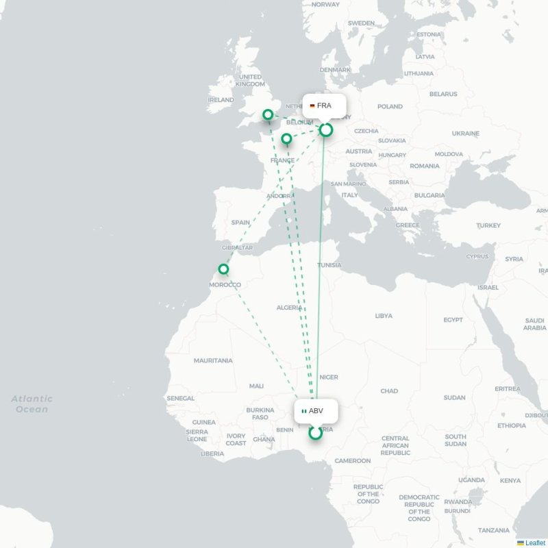 ALC - FRA route map