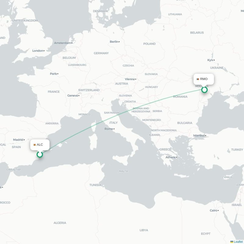 ALC - RMO route map