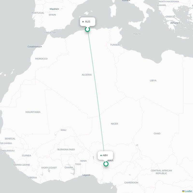 ALG - ABV route map