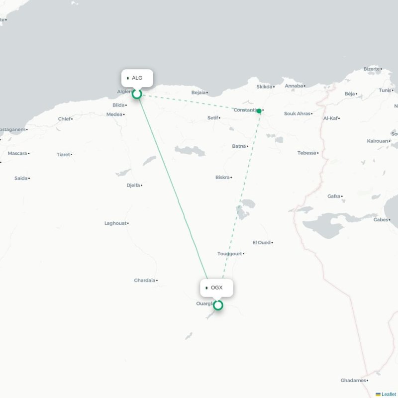 ALG - OGX route map