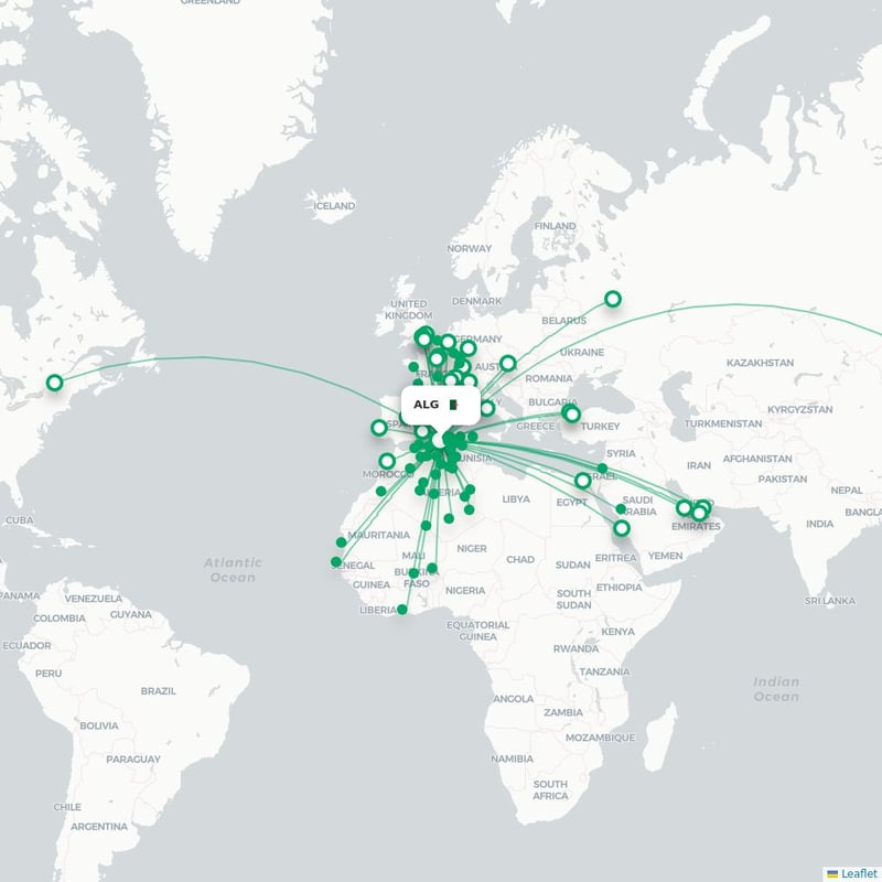 Route map Algier  ALG airport