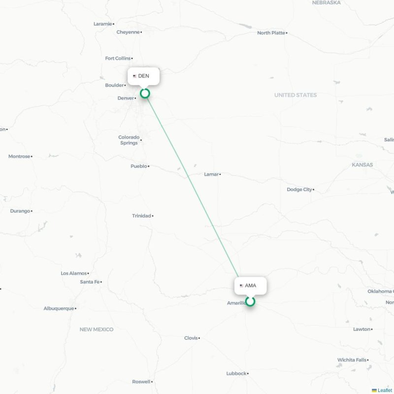 AMA - DEN route map