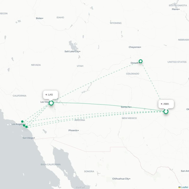 AMA - LAS route map