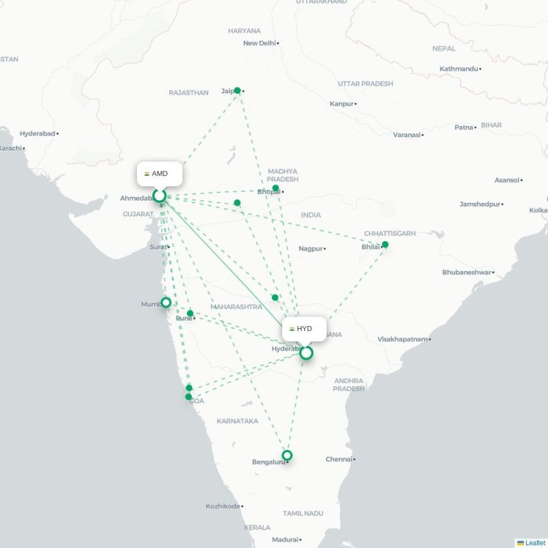AMD - HYD route map