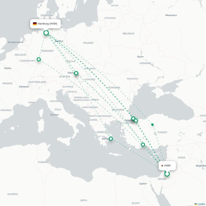 AMM - HAM route map