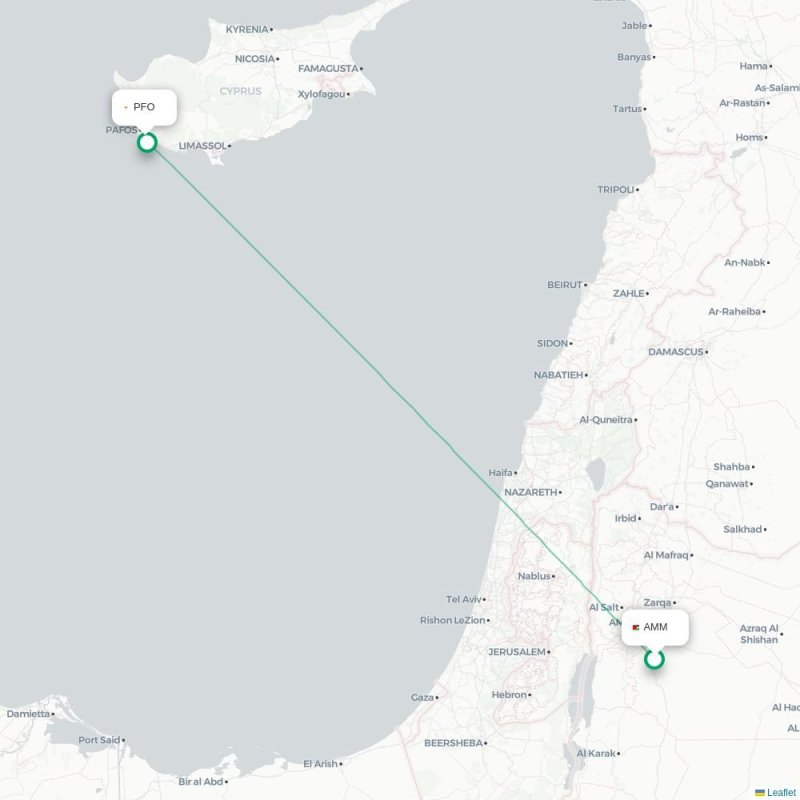 AMM - PFO route map
