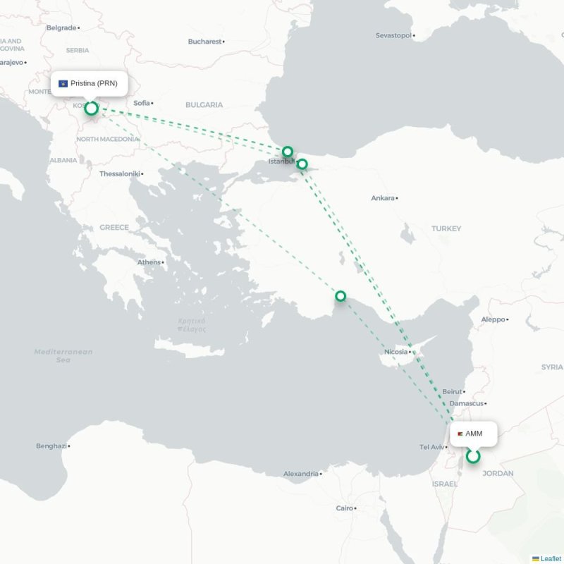 AMM - PRN route map