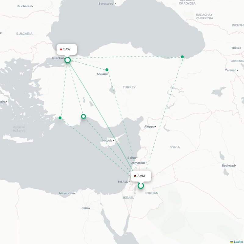 AMM - SAW route map