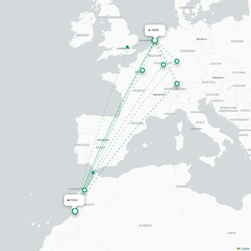 AMS - AGA route map