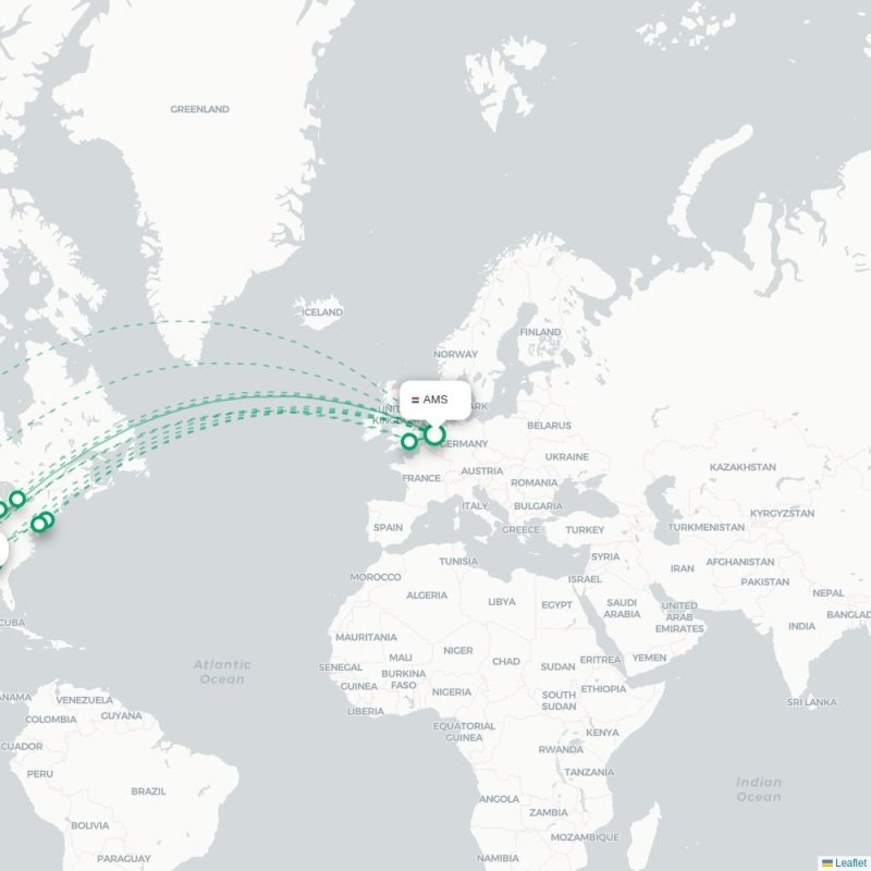 AMS - IAH route map
