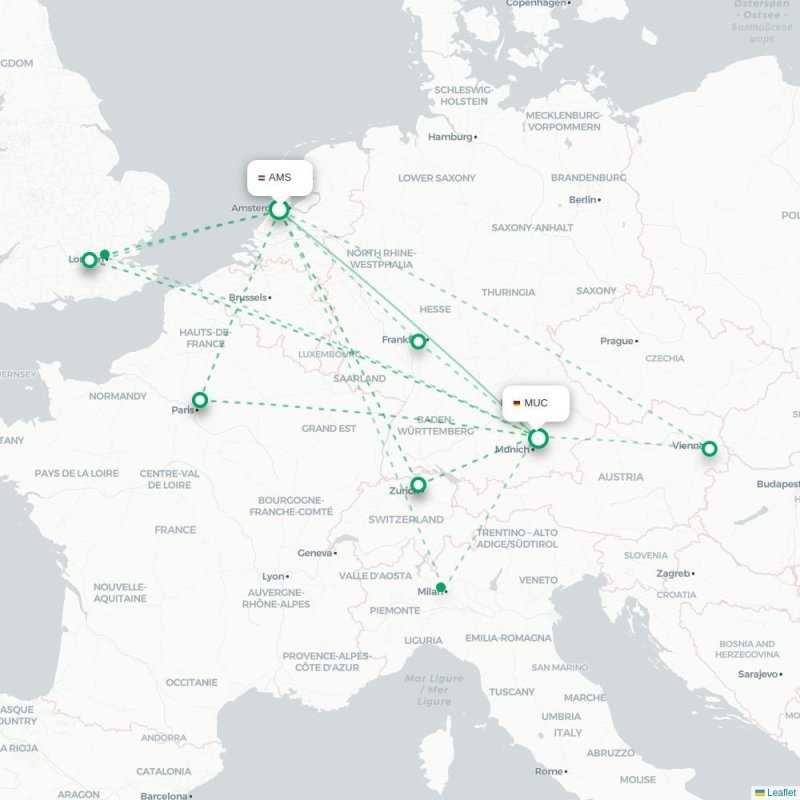 AMS - MUC route map