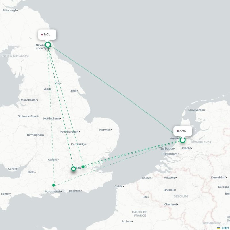 AMS - NCL route map