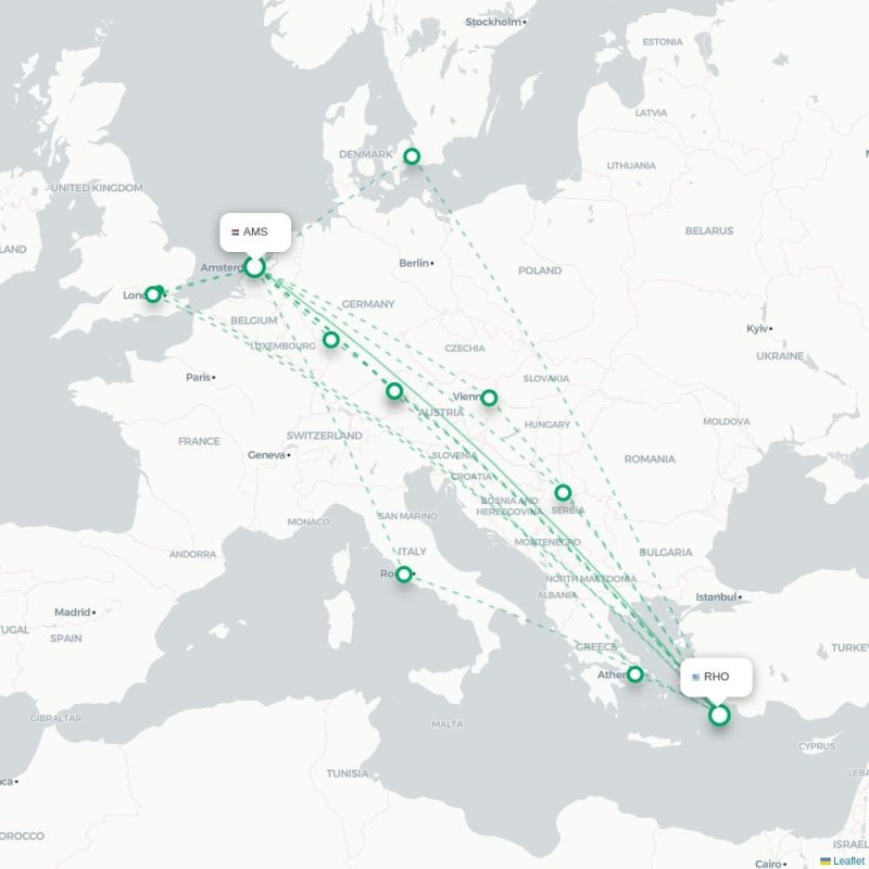 AMS - RHO route map