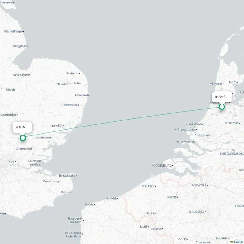 AMS - STN route map