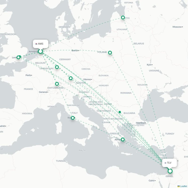 AMS - TLV route map