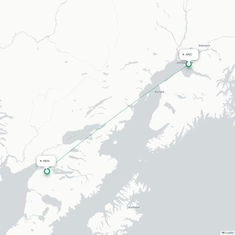 ANC - AKN route map