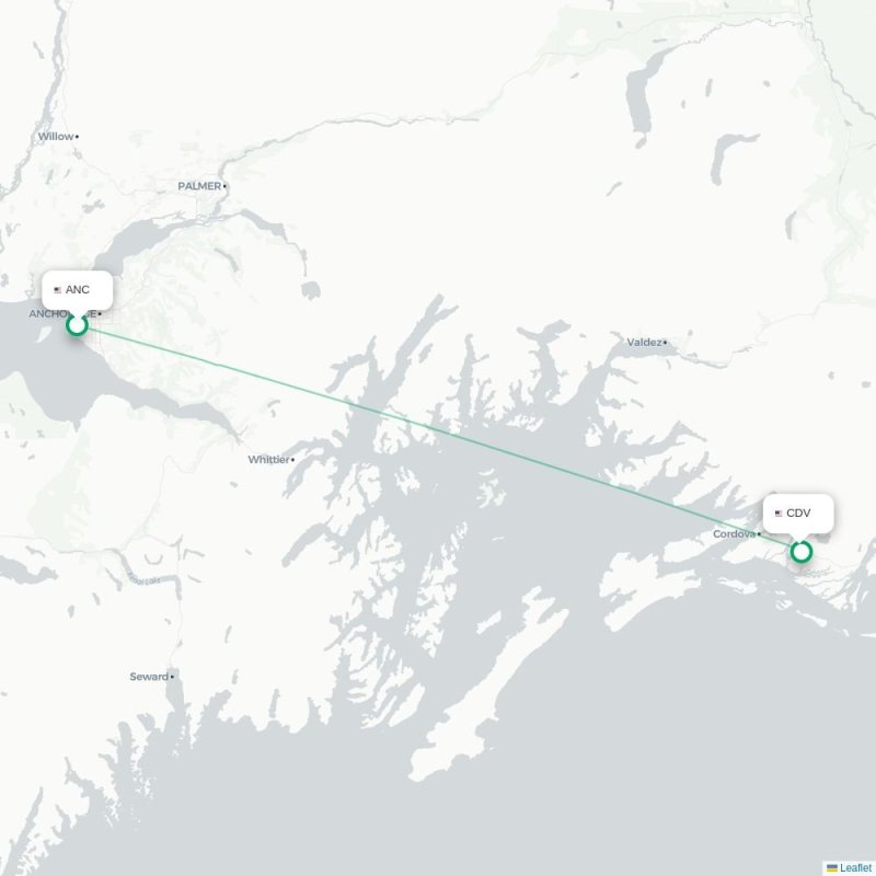 ANC - CDV route map