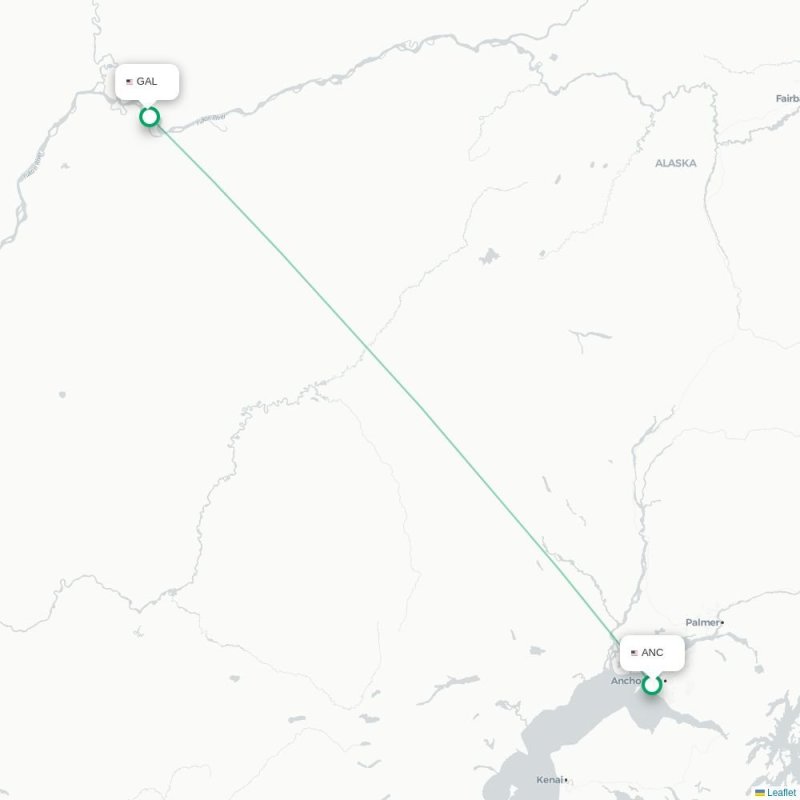 ANC - GAL route map
