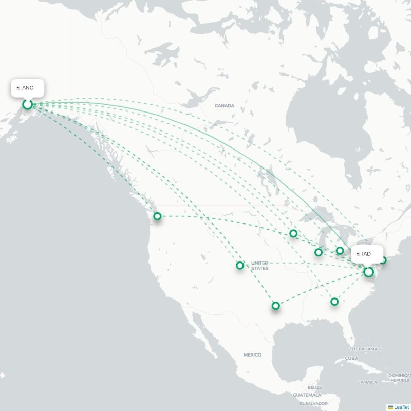 ANC - IAD route map