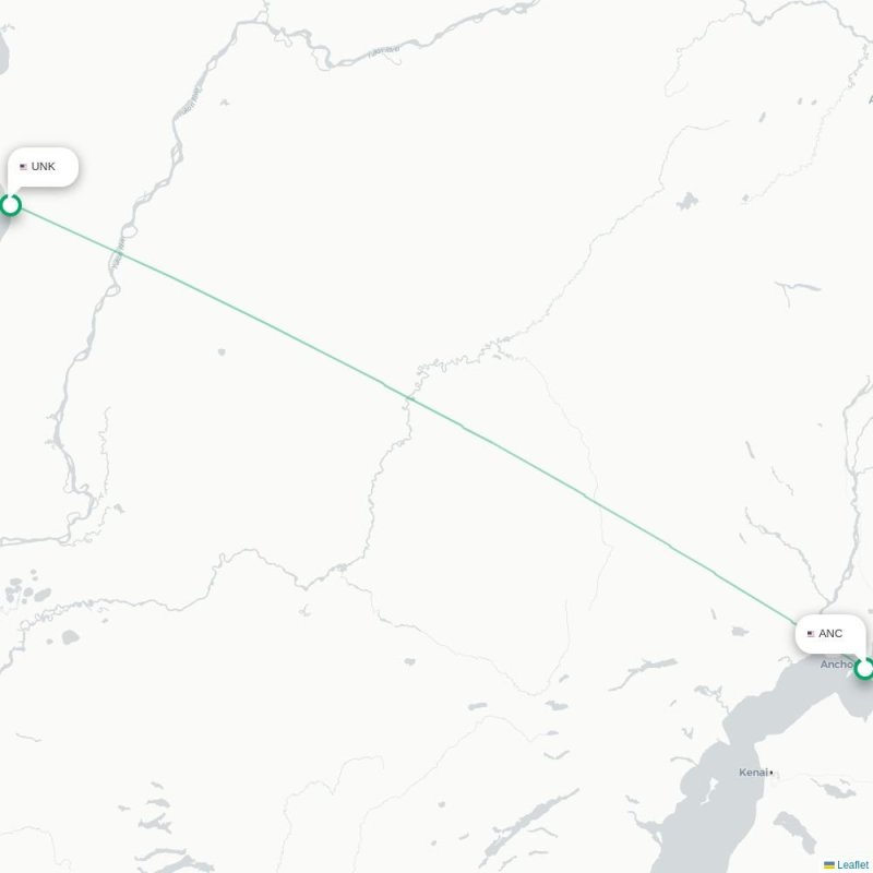ANC - UNK route map