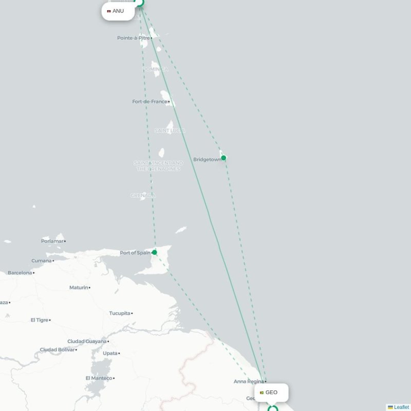 ANU - GEO route map