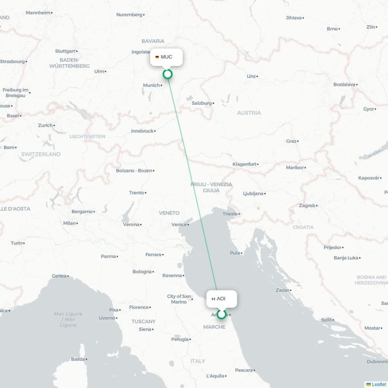 AOI - MUC route map